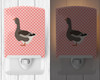 Carolines Treasures BB7897CNL Toulouse Goose Pink Check Ceramic Night Light Compact ULCertified Ideal for Bedroom Bathro
