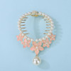 Jumwrit Pearl Flower Ponytail Buckle Hair Clip Strong Hold Gold Metal Bun Claw Clip Floral Tassel Hair Barrette Cuff Hai