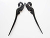 Myhsmooth Zzbsswan 2 Count Hair Sticks Natural Black Sandalwoodebony Handmade Carved Hair Clip Shawl Hair Pins Pack of 2