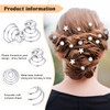 108 Pcs 7 Styles Wedding Crystal Twisters Spiral Set Bridal Rhinestone Hair Pins Silver Coil Pearl White Flower Hair Gem