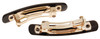 France Luxe Mini Rectangle Barrette Nacro Black Set of 2 Classic French Design For Everyday Wear