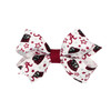 Divine Creations Girls Collegiate Themed Game Day Logo Print Hair Bow by Wee Ones on a WeeStay Clip Classic Grosgrain Mi