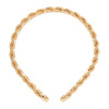 HZEYN Chain Headband for Women Gold Metal Twisted Hair Chains Statement Hairband Hair Accessories Gold