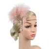 STIOEDYUAN 1920s Flapper Feather Headband Art Decor Gatsby Rhinestone Leaf Medallion imitation Pearl Headpiece Hair Acce