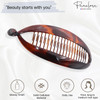 Parcelona French Narrow Large 6 12 Tortoise Shell Celluloid Made in France Ponytail Holder Banana Hair Clip for Women an