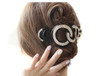 1PC Elegant Style Womens Hair Accessories Fancy Rhinestones Claw Clip Jaw Clips for Thick Hair Brown