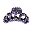 Suoirblss Woman Glinted Crystal Hair Clip Claw Pins Large Fancy Rhinestones Claw Clip Jaw Clips for Thick Hair violet