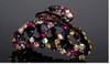 Suoirblss Woman Glinted Crystal Hair Clip Claw Pins Large Fancy Rhinestones Claw Clip Jaw Clips for Thick Hair Purple ch