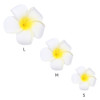 3pcs Hawaiian Plumeria Flower Clips for Women Girls White Floral Hairpins for Summer Beach Hair Accessorieswhite