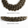 STHEJFB Braid Headband 2 3 Strands combinations Messy Wide Chunky Fluffy Elastic Stretch Hairpiece Braided Headband Wome