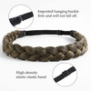 STHEJFB Braid Headband 2 3 Strands combinations Messy Wide Chunky Fluffy Elastic Stretch Hairpiece Braided Headband Wome