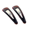 Parcelona French Clic Clac 2 14 Celluloid No Slip Grip Snap Hair Clips for Women Tortoise Shell Brown