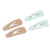 Parcelona French Mini Set of 4 Small Celluloid Acetate Snap Hair Clips No Slip Fashion Durable Styling Women Hair Access