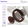 Parcelona French Duck Beak Oval Shell Brown 4 inch Celluloid Large Side Slide In Secure Grip Hair Updo Hinge Women Yoga