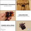 Parcelona French Petunia Mini 1 Celluloid Acetate Set of 2 Covered Spring Jaw Hair Claw Clip for Fine Hair with Very Tig