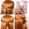 Parcelona French Love Small 2 Blush Pink and Tortoise Shell Celluloid Set of 2 Claw Clips Covered Spring Durable Fashion