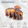 Parcelona French Fleur Medium 325 Wide Tortoise Shell Celluloid French Hair Claw Clips Jaw Fashion Durable and Styling H