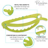 Parcelona French Oval Simple 4 14 Large Cellulose Acetate Metal Free Hair Barrette Clips Ponytail Non Slip Fashion Durab