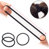 GOSICUKA 120 Pieces Black Hair Ties for Thick and Curly Hair Ponytail Holders Hair Elastic Band for Women or Men4mm