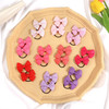 BBGifts 50PCS Tiny Baby Hair Ties 2 Inch Baby Bows Rubber Bands Hair Ties 25 Pairs Soft Elastics Ponytail Holders Hair A