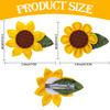 Whaline 4Pcs Sunflower Hair Alligator Clips Cute Hair Accessories Yellow Flower Hair Barrettes Hairpin Accessories for T