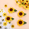 Whaline 4Pcs Sunflower Hair Alligator Clips Cute Hair Accessories Yellow Flower Hair Barrettes Hairpin Accessories for T