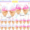Whaline 8Pcs Ice Cream Bow Hair Clips Ice Cream Ribbon Hair Bow Barrette Summer Colorful Hairgrips Alligator Hair Clips