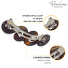 Parcelona French Swirl Medium Tortoise Shell Celluloid Hair Clip Barrette 3 Inches