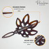 Parcelona French Fleur 3 Inches Small Tortoise Shell Chignon Hair Slider Pin Thru Bun Cover Cap Ponytail Holder Hair Upd