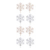 Beaupretty 8 Pieces Christmas Snowflake Hairpins Blue Rhinestone Snowflake Hair Clips Metal Bobby Pins Winter Barrettes