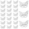 OBTANIM Butterfly Hair Clips 24 Pcs Cute Metal Butterfly Hair Claw Pins Barrettes Accessories for Girls and Women Silver
