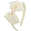 7Rainbows Cute Ivory Bow Headband for Girls Toddlers