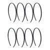 Motique Accessories Thin Plastic Headband Set of 8Black