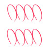 Motique Accessories Thin Plastic Headband Set of 8Hot Pink