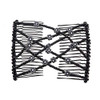 LOVEF 2Pcs Magic Hair Comb Clip for Women Girls Beaded Flower Barrette Hairpin Elastic Double Hair Combs Clips Hair Acce