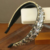 Numblartd Handmade Luxury Irregular Sparkle Crystal Rhinestone Wideedge Headband Hair Hoop Band Fashion HairBand Headwea
