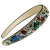 Numblartd Handmade Luxury Irregular Sparkle Crystal Rhinestone Wideedge Headband Hair Hoop Band Fashion HairBand Headwea