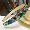 Numblartd Handmade Luxury Irregular Sparkle Crystal Rhinestone Wideedge Headband Hair Hoop Band Fashion HairBand Headwea