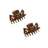 Parcelona French Classic Savana Shaded Light Tortoise Shell Very Small Approx 1 12 Inch Hair Claws with Covered Spring 2
