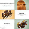 Parcelona French Classic Savana Shaded Light Tortoise Shell Very Small Approx 1 12 Inch Hair Claws with Covered Spring 2