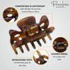 Parcelona French Classic Savana Shaded Light Tortoise Shell Very Small Approx 1 12 Inch Hair Claws with Covered Spring 2