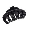 Parcelona French Tubular Black 3 Celluloid Covered Spring No Slip Grip French Jaw Hair Claw Clip for Women Durable Styli