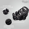 Parcelona French Tubular Black 3 Celluloid Covered Spring No Slip Grip French Jaw Hair Claw Clip for Women Durable Styli