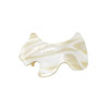 French Amie Scottish Dog Puppy Ivory White Cream Small 2 Celluloid Handmade Automatic Hair Clip Barrette for Women and G