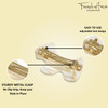 French Amie Scottish Dog Puppy Ivory White Cream Small 2 Celluloid Handmade Automatic Hair Clip Barrette for Women and G