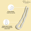 Parcelona French Mystic Crystal Clear Transparent 3 Inch Wavy Set of 3 Celluloid U Shaped Hair Pins for Hair Bun Style f
