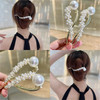 4PCS Hair Clip Pearl Decor Banana Clip French Style Twist Hair Barrette Non Slip Jaw Hair Claws Hair Accessories