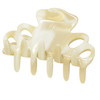 French Amie Orchids Cream Ivory Small 2 Handmade Cellulose Acetate Flexible Claw Clip Jaw No Slip Grip Covered Spring Ha