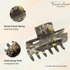 French Amie Geo Medium 3 14 Celluloid Handmade No Slip Grip Jaw Hair Claw Clips Strong Hold Fashion Durable Styling Wome