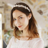 Oriamour Bridal Headband With Pearls Wedding Headpieces For Brides Crystal Party Hair Accessories For Women Gold